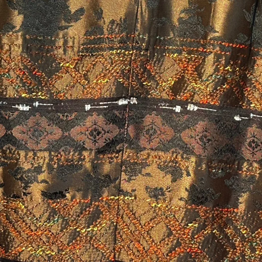 Vintage Coldwater Creek Brown and Black Brocade-Like Jacket Size XL EUC - Picture 4 of 5
